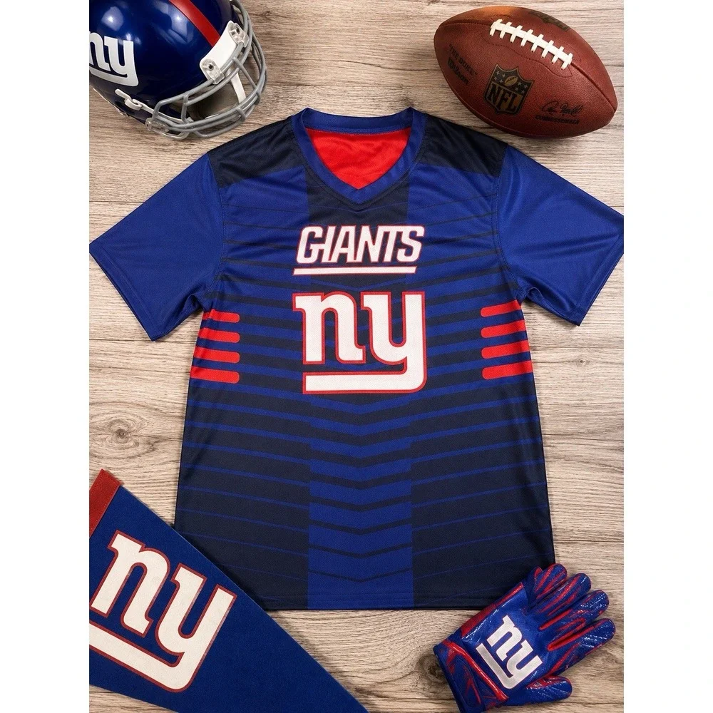 New York Giants NFL FLAG Reversible Jersey Blue Fanatics Size Tag Missing